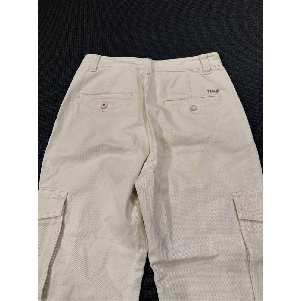 Aritzia Tna Greenwich Pant High-waisted Carpenter Pants Cotton Cream Size 6 - Picture 6 of 7